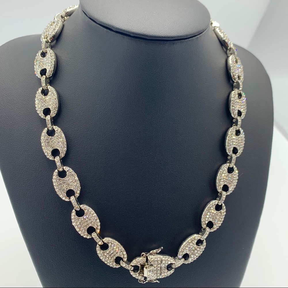 Tennis Chain / Cuban Chain / Gucci Link Chain SET - Picture 4 of 4